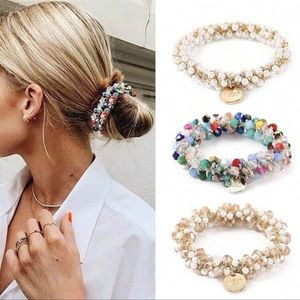 Crystal Scrunchy Ties Set